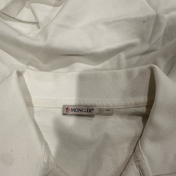 SEND OFFERS🔥🔥Moncler - Maglia Cotton-Piqué Polo Shirt - White - Picture 12 of 12